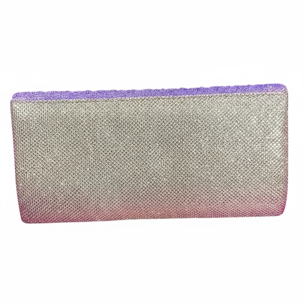 Glitter Evening Clutch w/Rope Shoulder Strap, EUC
